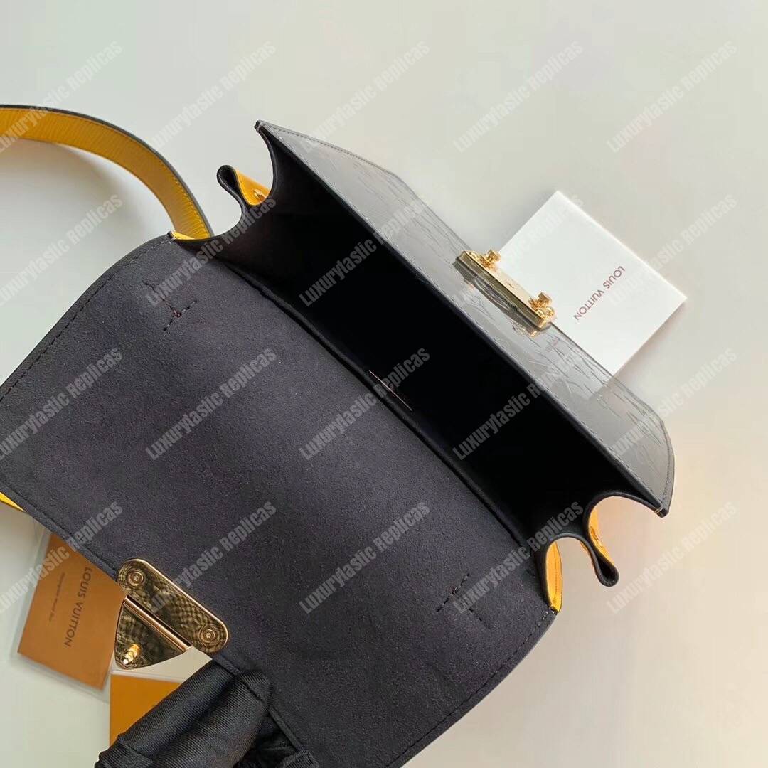 LV Spring Street Monogram Vernis Bitume Métallisé