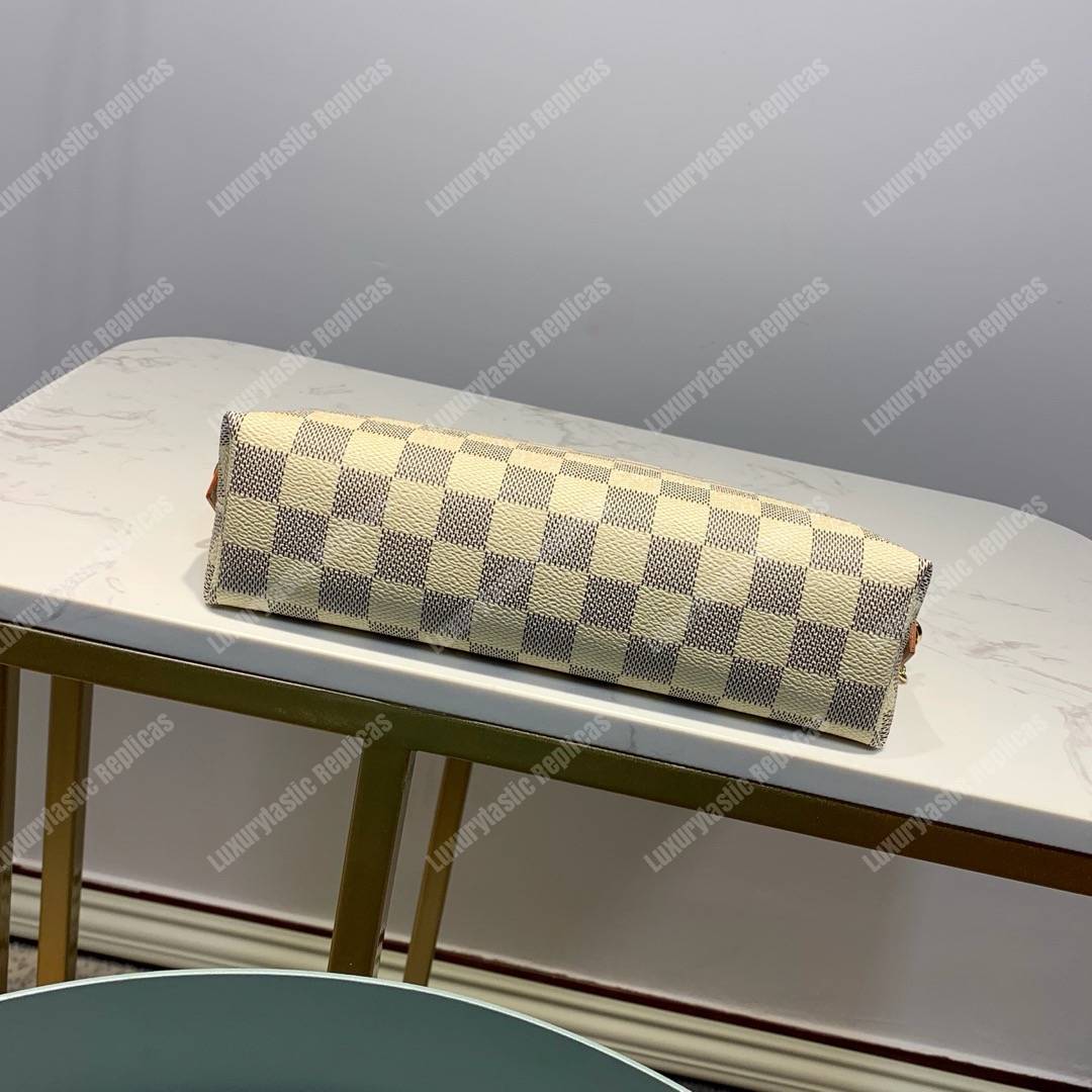 LV Cosmetic Pouch GM Damier Azur Canvas