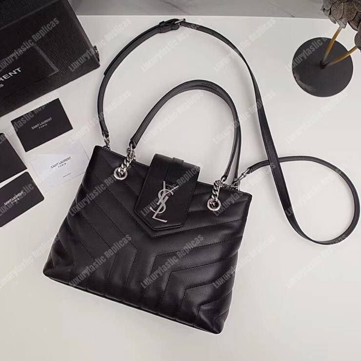 Saint Laurent Small Loulou Shopping Bag Black
