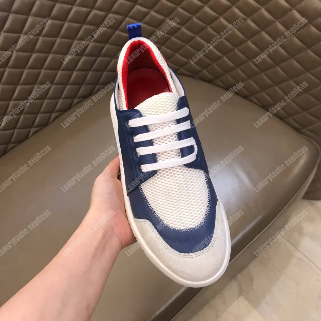 H**mes vitesse sneaker blanc/bleu royal/rouge