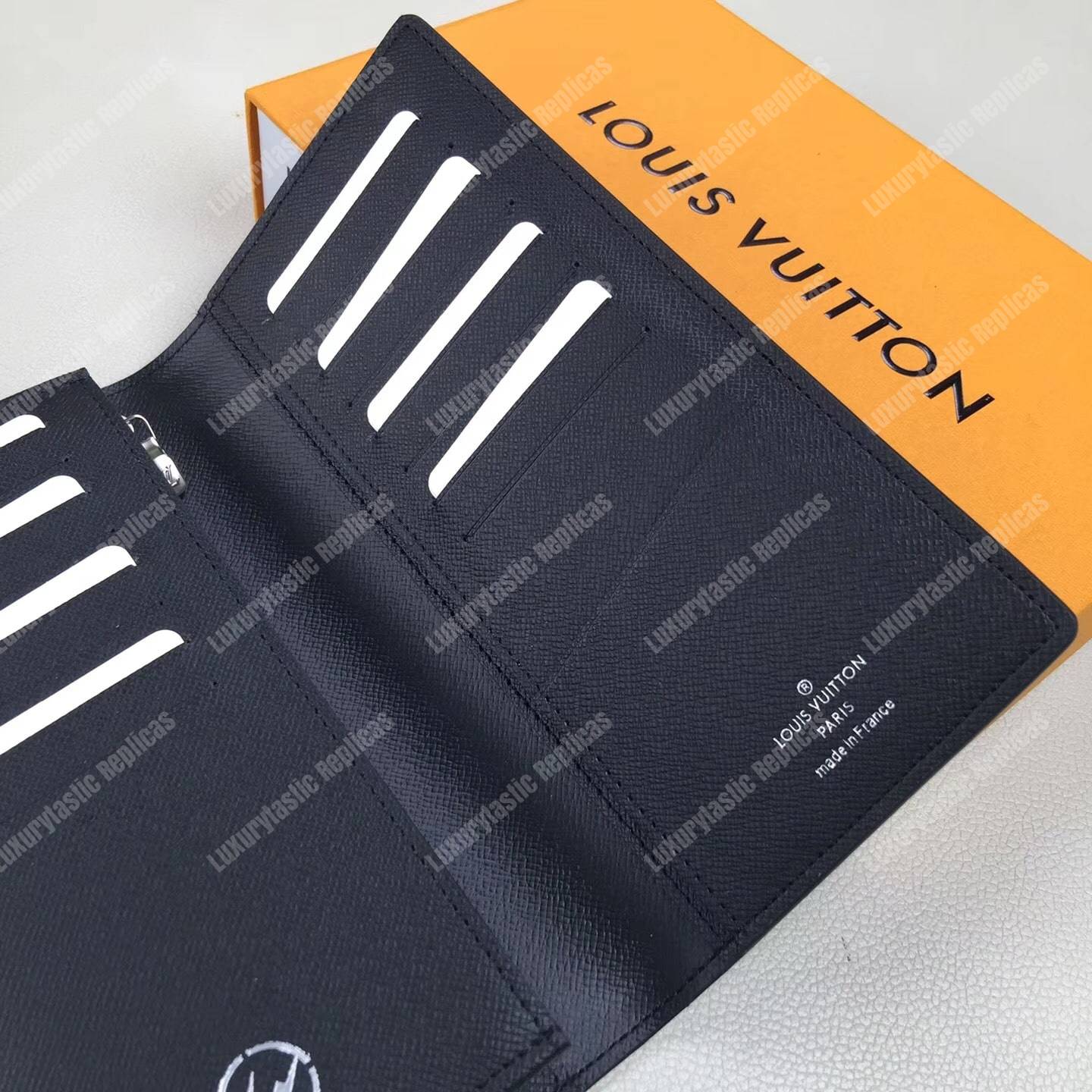 LV Brazza Wallet Monogram Eclipse Canvas