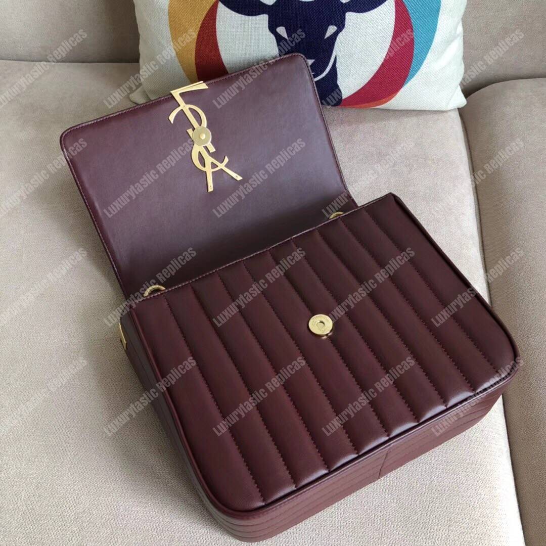 Saint Laurent Vicky Large Dark Red