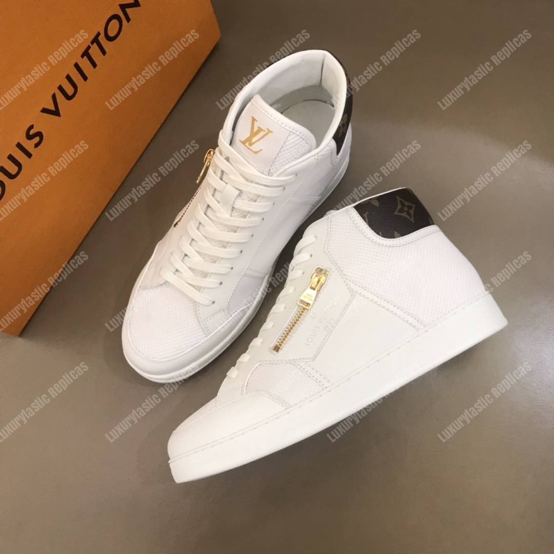 LV Rivoli Trainer Boots White