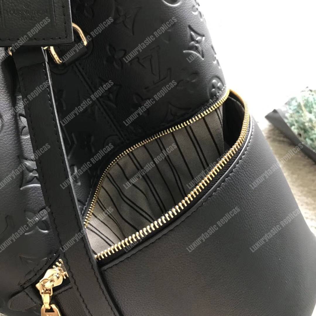 LV Melie Designer Monogram Leather Noir