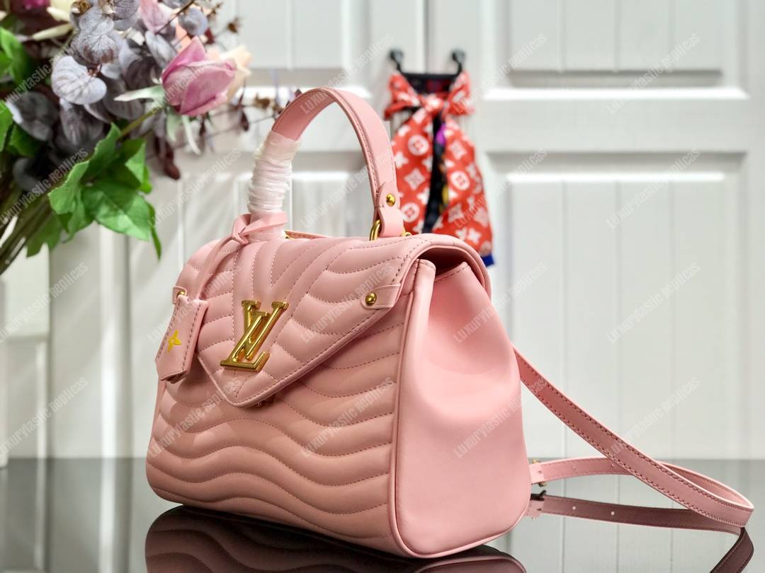 LV New Wave Top Wave Tophandle Handbag Pink