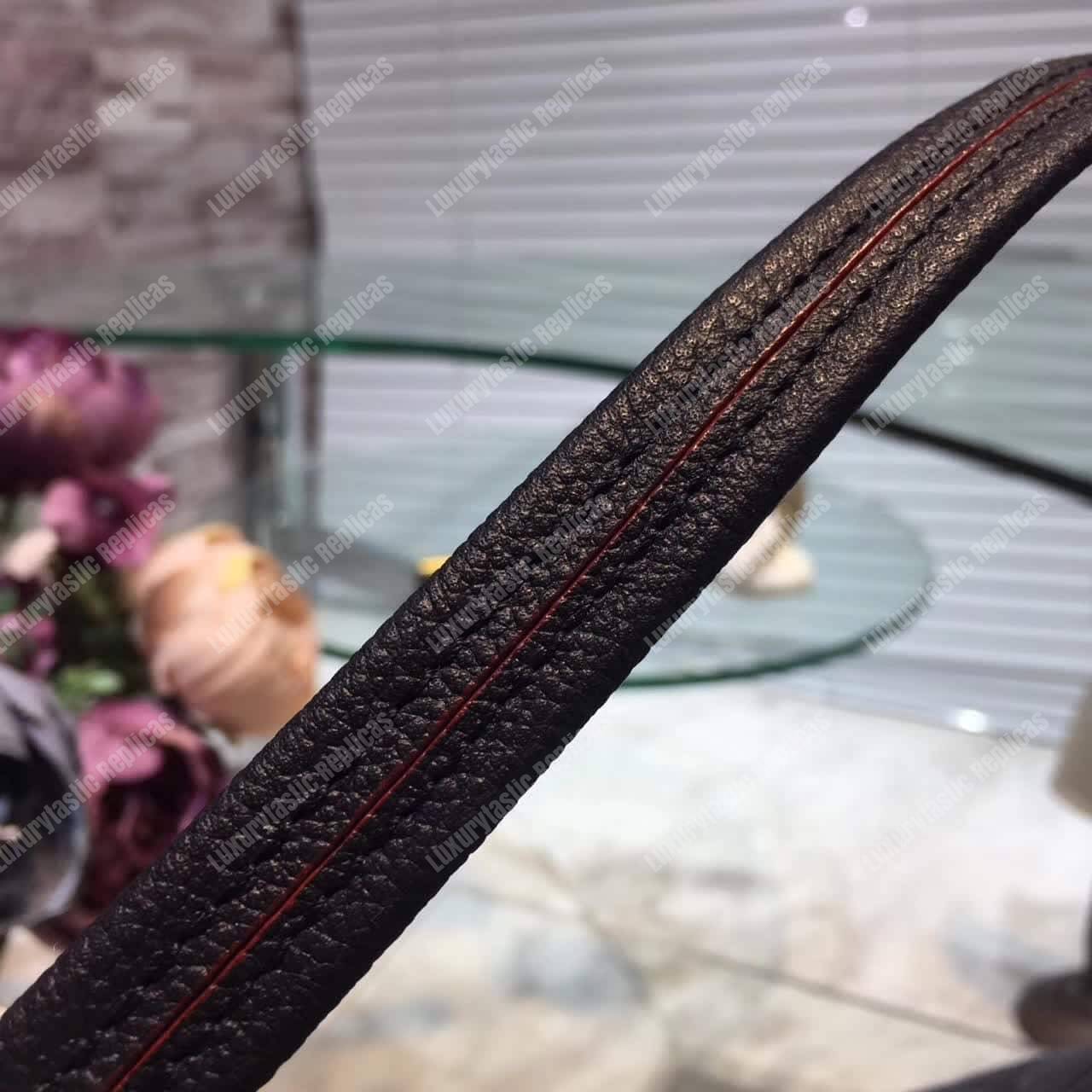 LV Ponthieu PM Monogram Empreinte Leather Marine Rouge