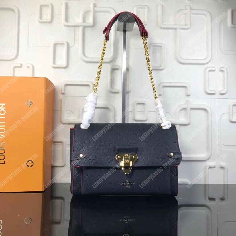 LV Vavin MM Monogram Empreinte Leather Marine Rouge