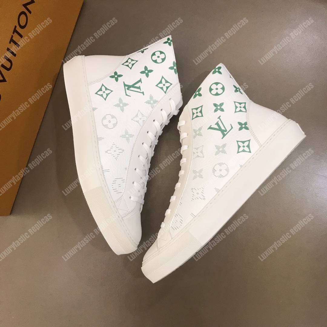 LV Tattoo Trainer Boots Green Print