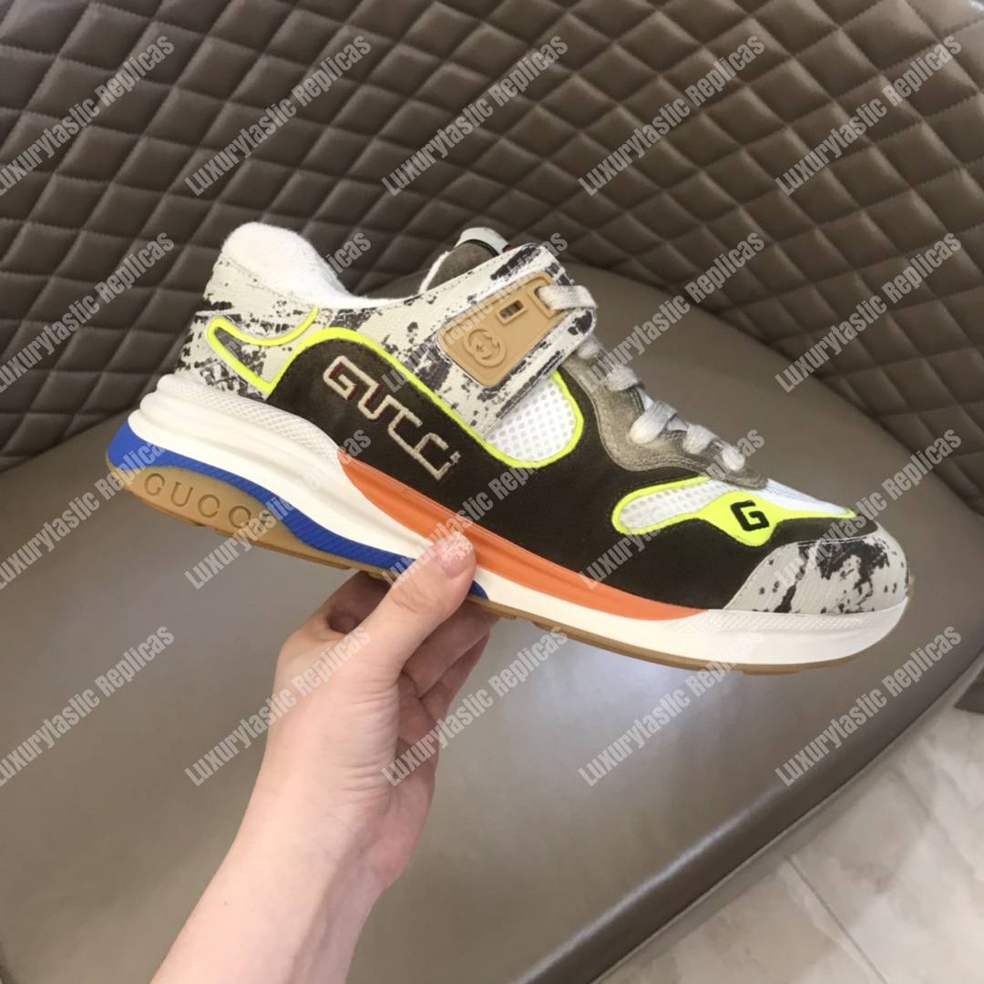 G*u*i ultrapace sneaker brown/yellow lining