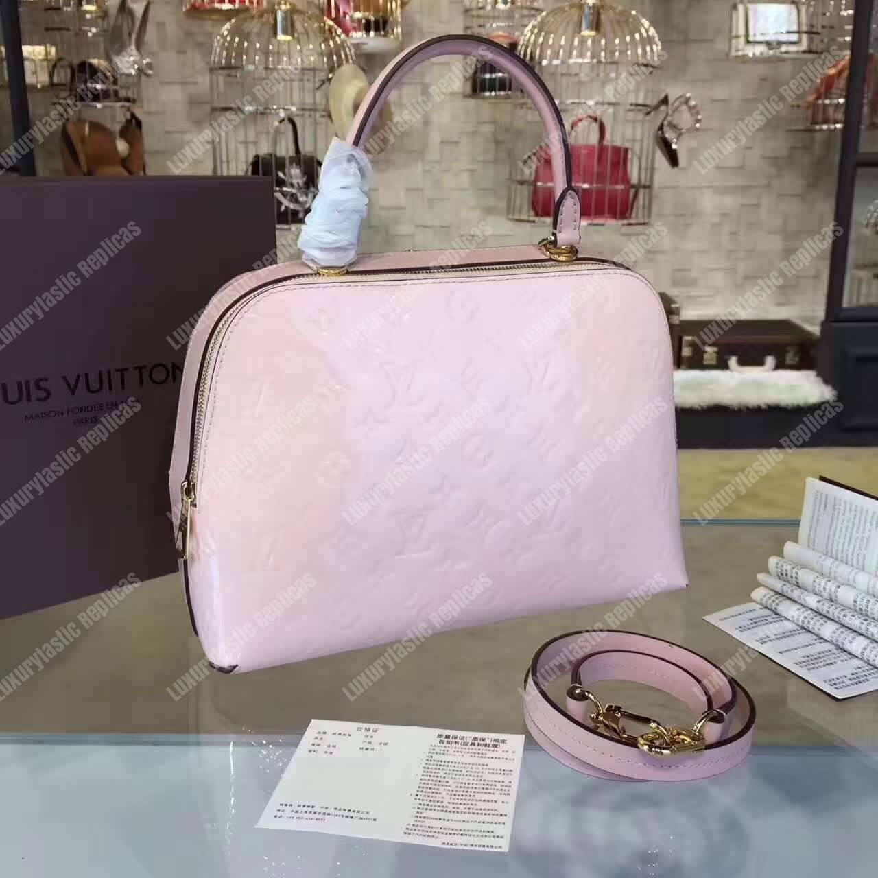 LV Melrose Monogram Vernis Pink