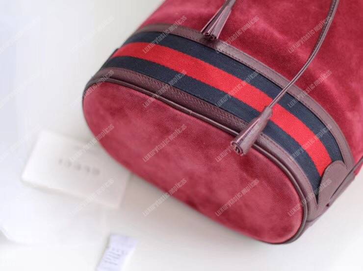 G*u*i ophidia bucket bag maroon