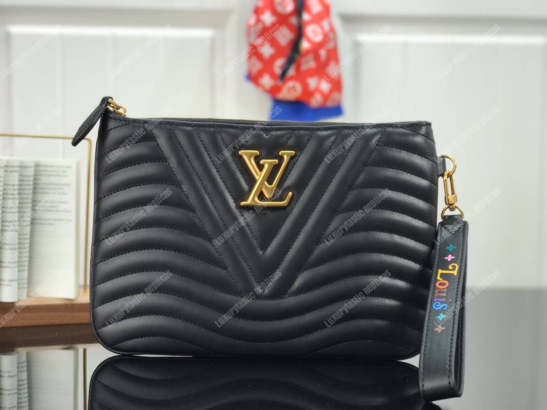 LV New Wave Zip Pochette Black