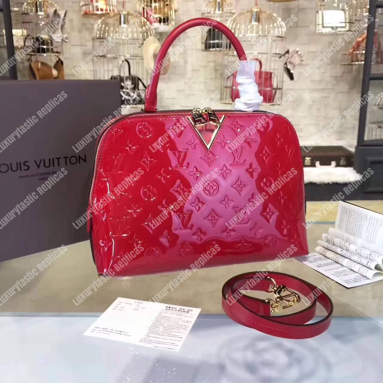 LV Melrose Monogram Vernis Cherry