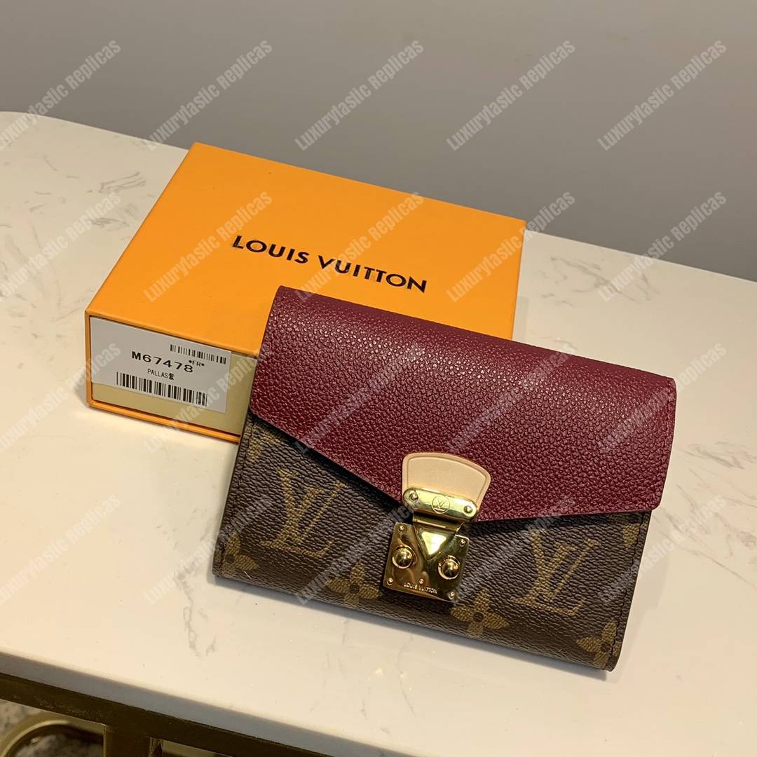 LV Pallas Compact Wallet Monogram Aurore