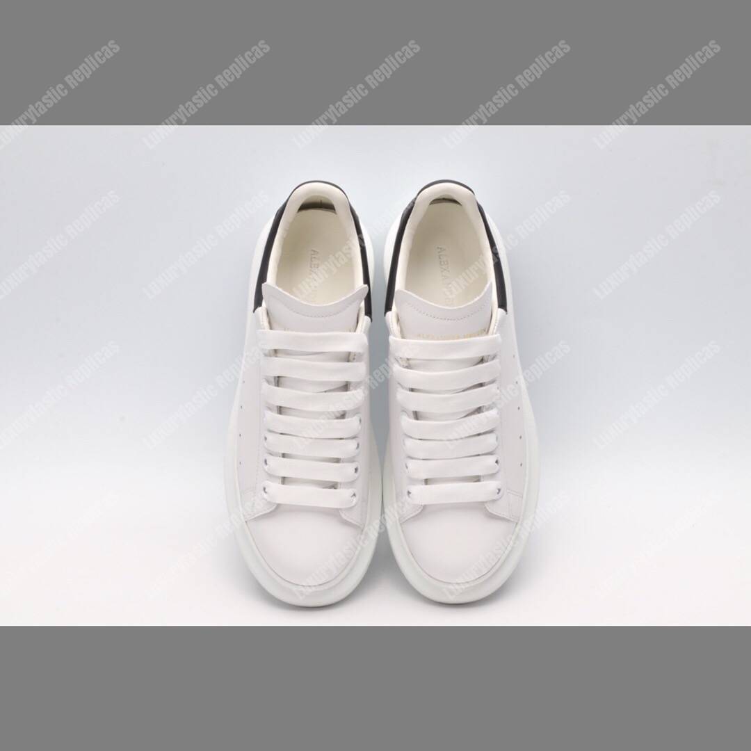 Harrods Alexander McQueen Leather Runway Sneakers White