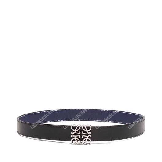 Loewe Reversible Anagram Belt 4 Cm Navy Blue