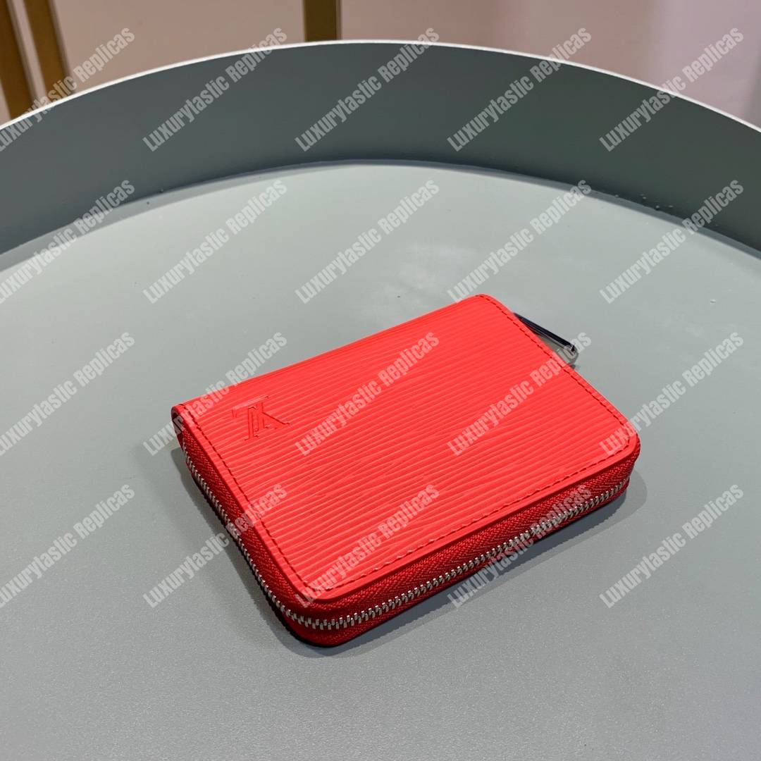 LV Zippy Coin Purse Epi Leather Coquelicot
