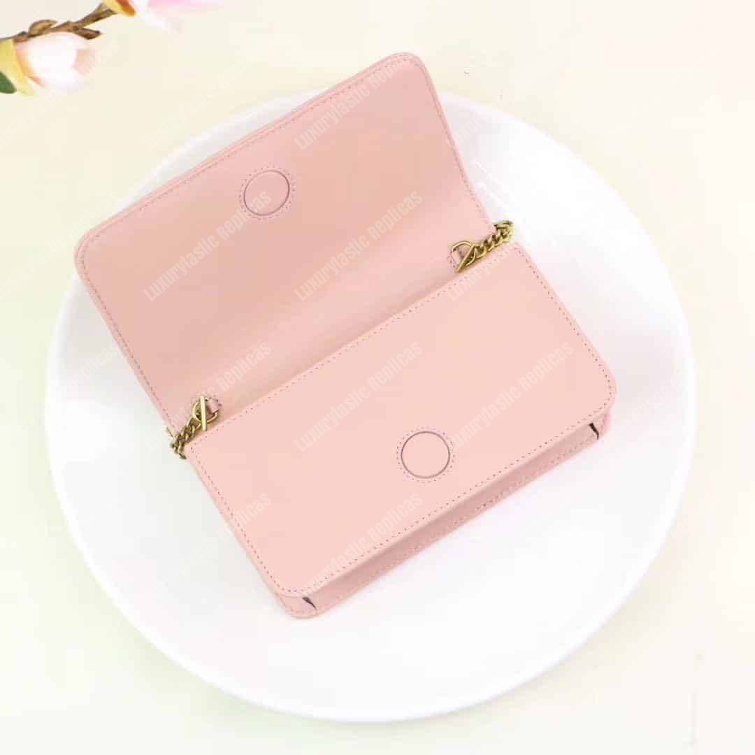 G*u*i gg marmont mini leather bag pink