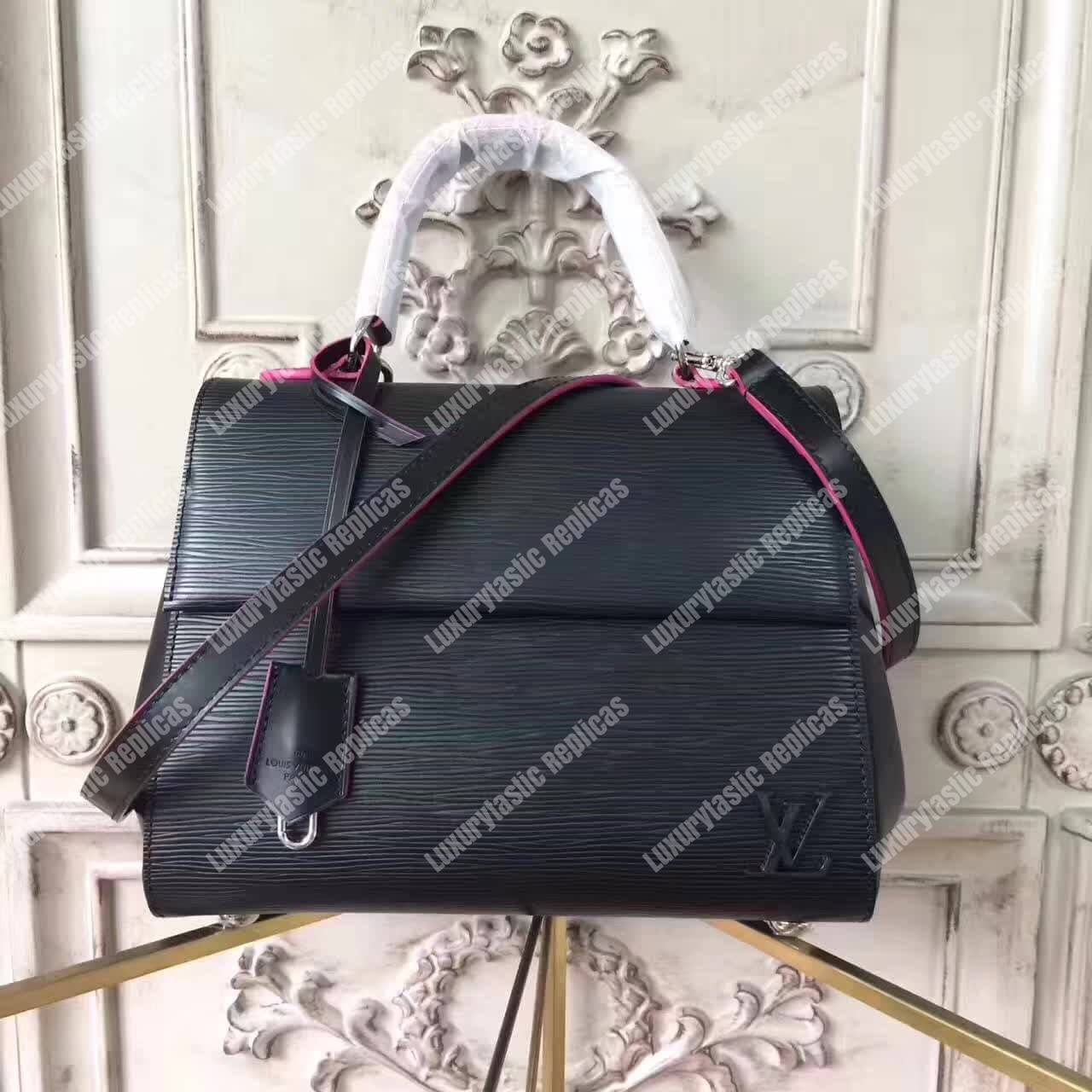 LV Cluny BB Bag Epi Leather Noir Rose