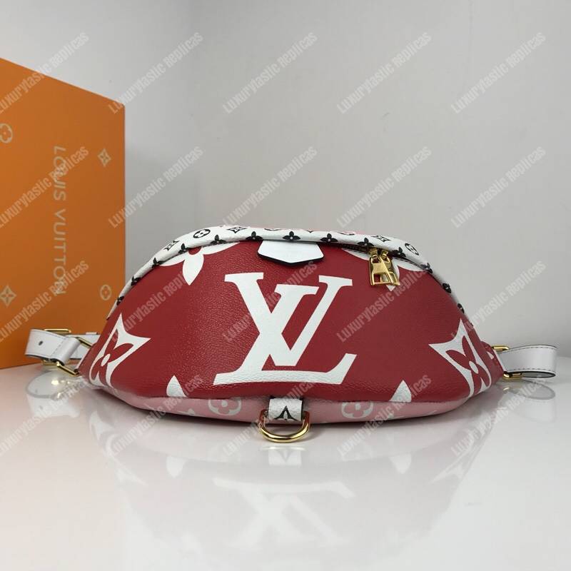 LV Giant/Mini Monogram Canvas Bumbag Red/Pink