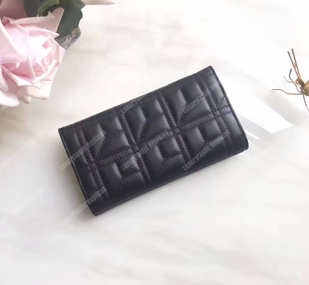 G*u*i gg marmont quilted continental wallet black