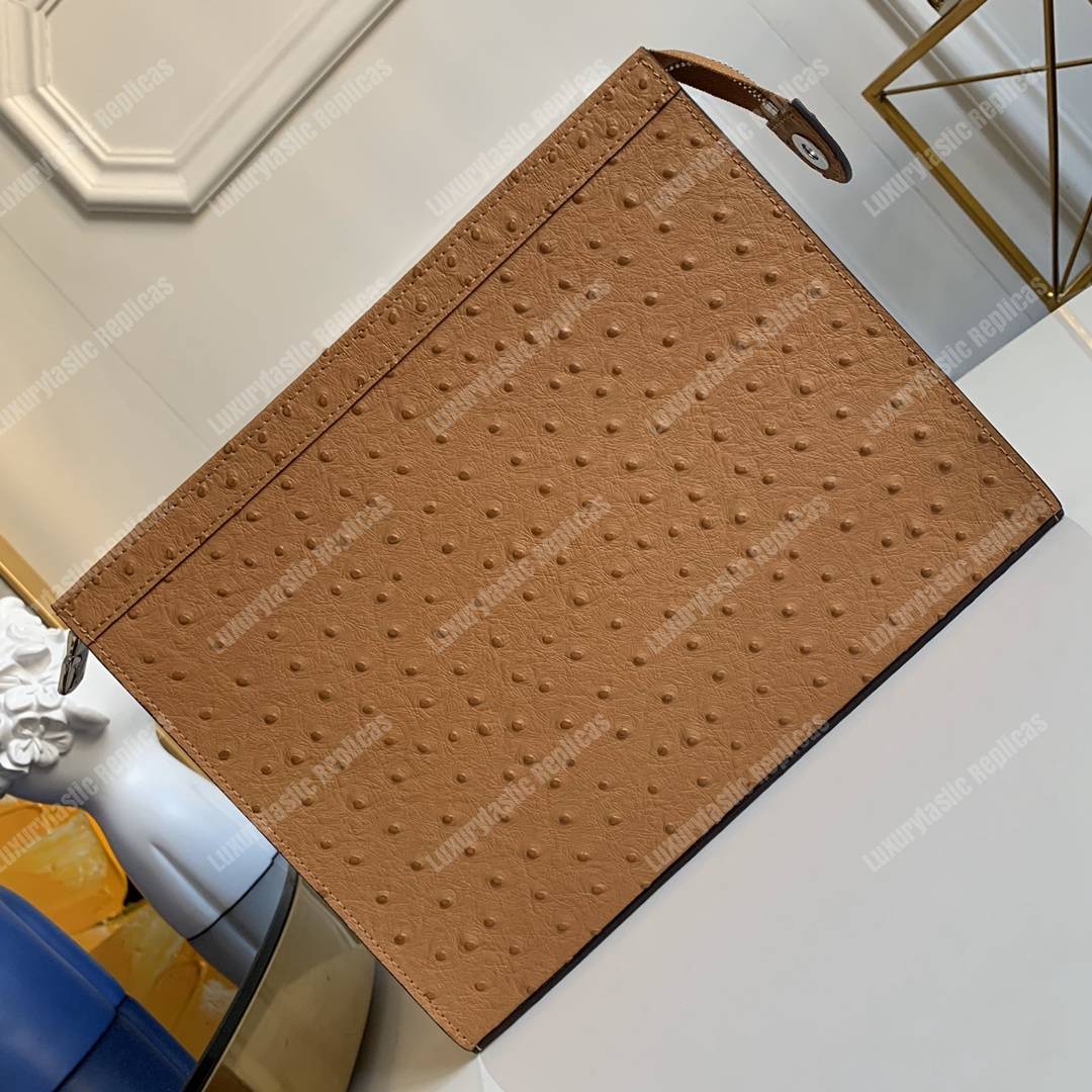 LV Pochette Voyage Ostrich Skin