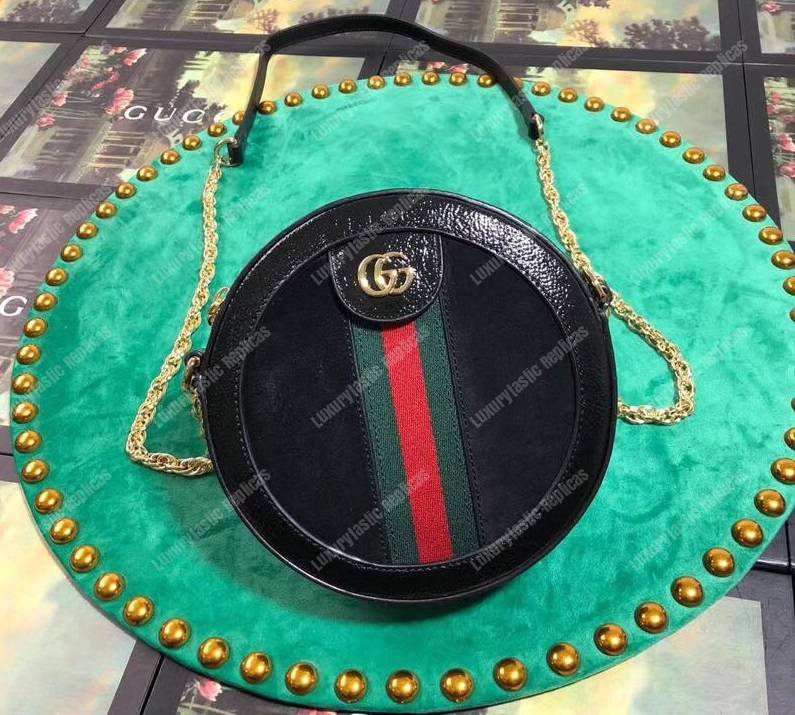 G*u*i ophidia mini round shoulder bag black