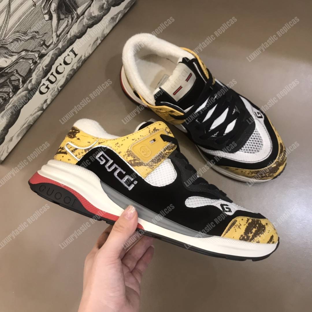 G*u*i ultrapace sneaker yellow/black lining