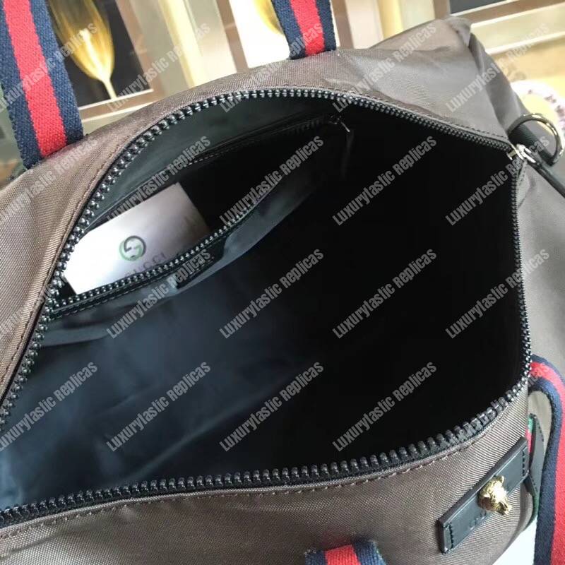 G*u*i technical canvas duffle brown