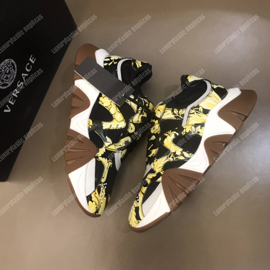 Versace Squalo Sneakers Black/Flower Print