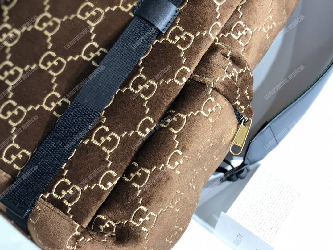 G*u*i medium gg velvet backpack brown