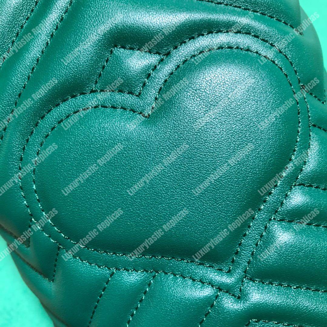 G*u*i gg marmont mini bucket bag green