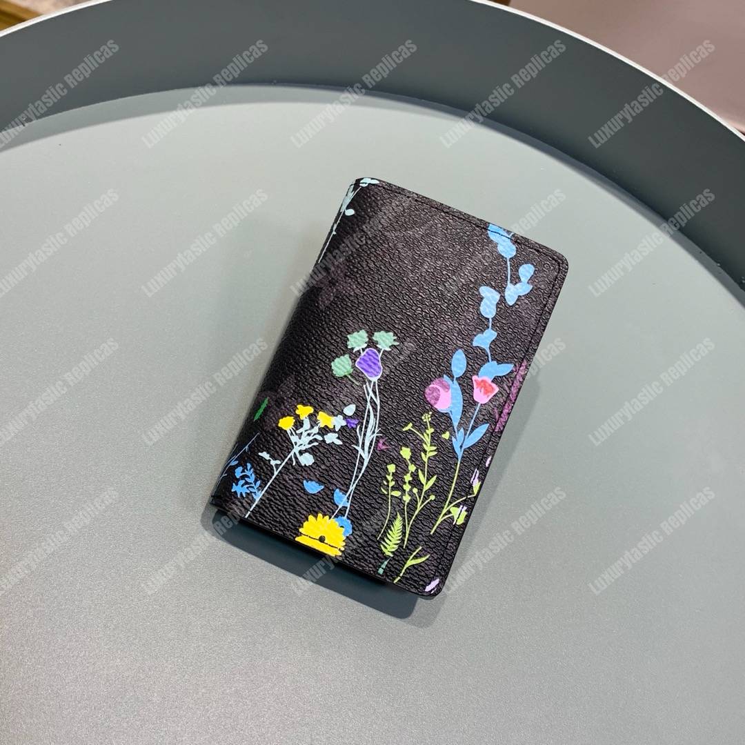 LV Flower Pocket Organizer Monogram Eclipse Canvas