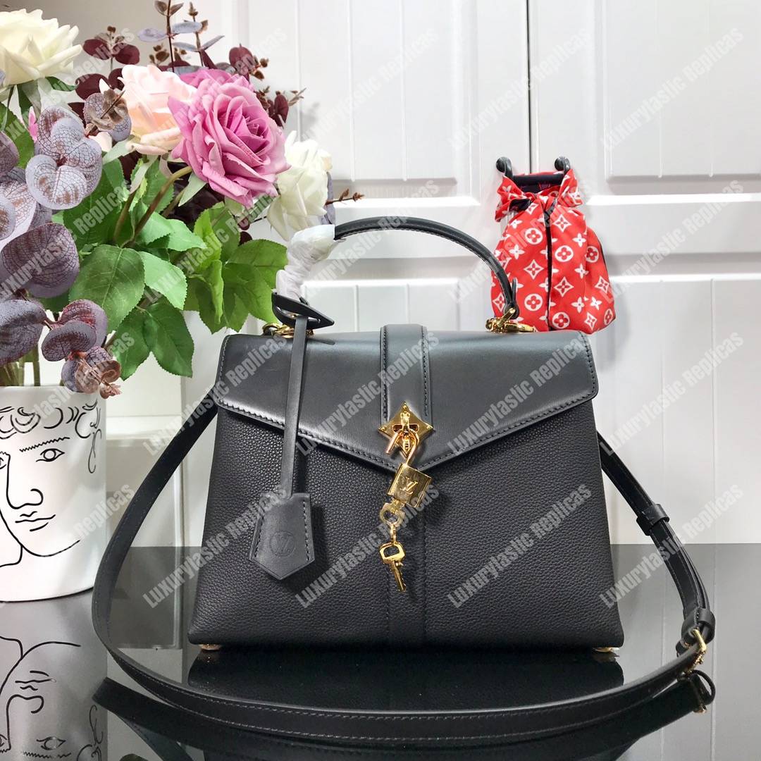 LV Rose Des Vents PM Black Gold Padlock Handbag