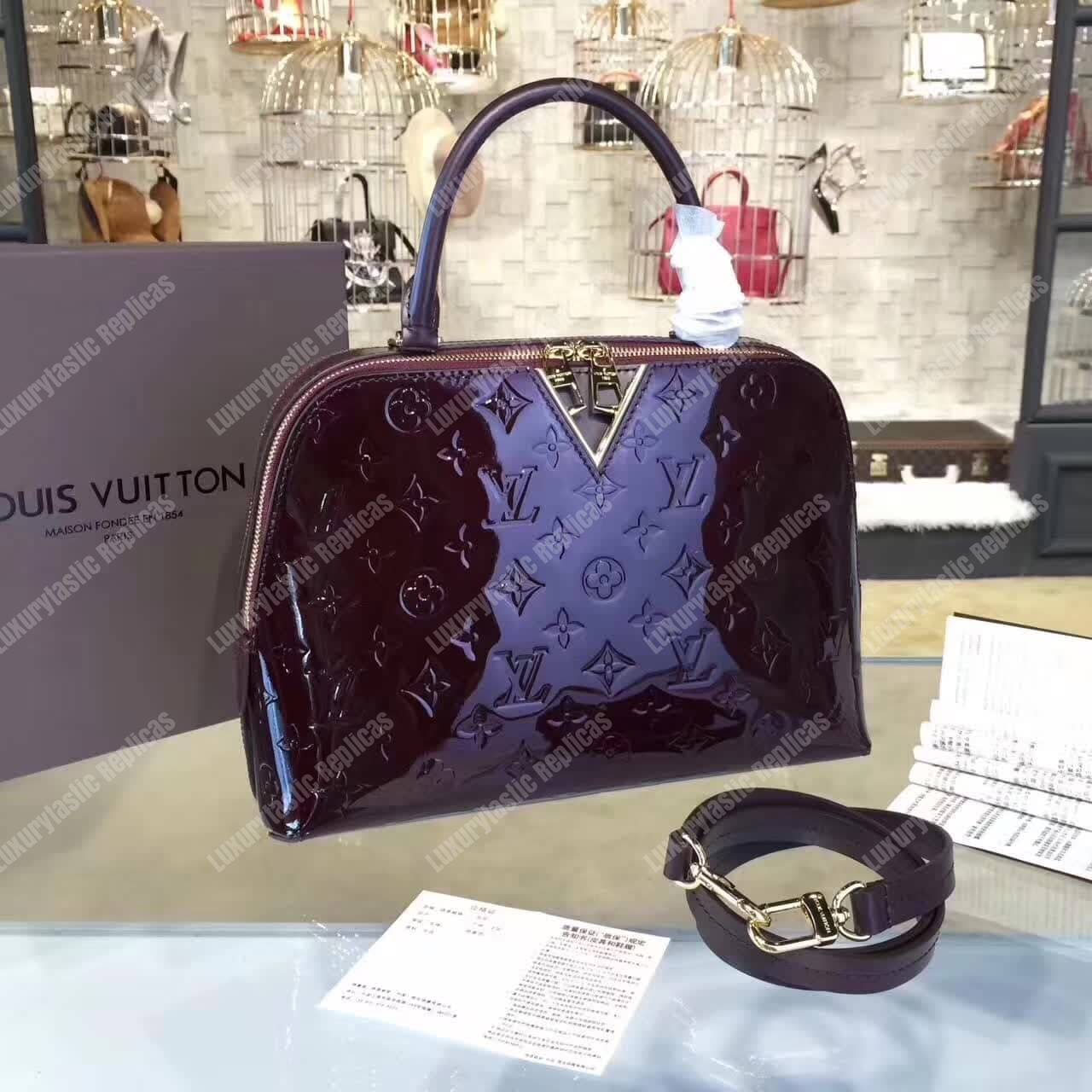 LV Melrose Monogram Vernis Amarante