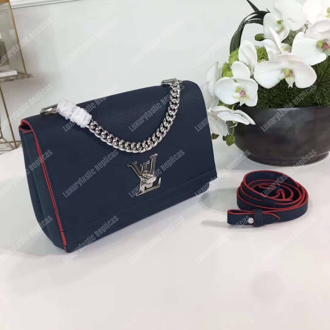 LV Lockme II BB Bag Taurillon Leather Marine Rouge