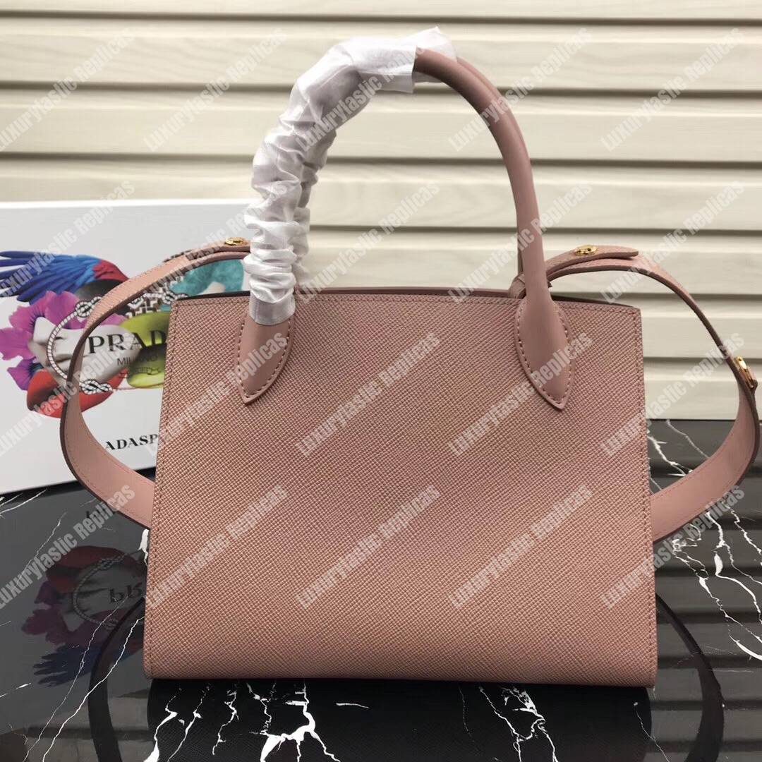 pra*a monoCh*0me saffiano leather bag magnolia