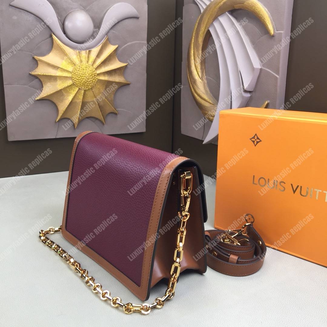 LV Mini Dauphine Taurillon Leather Blackberry / Snow