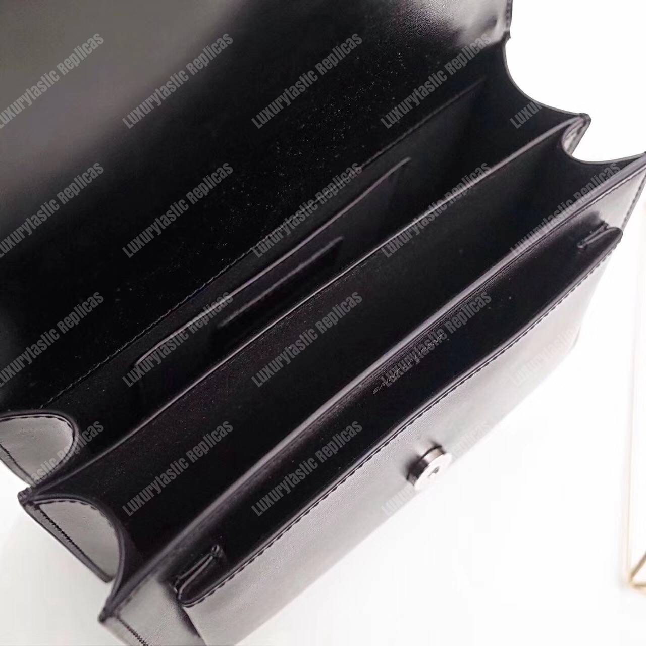Saint Laurent Small Sunset Bag Black Grained
