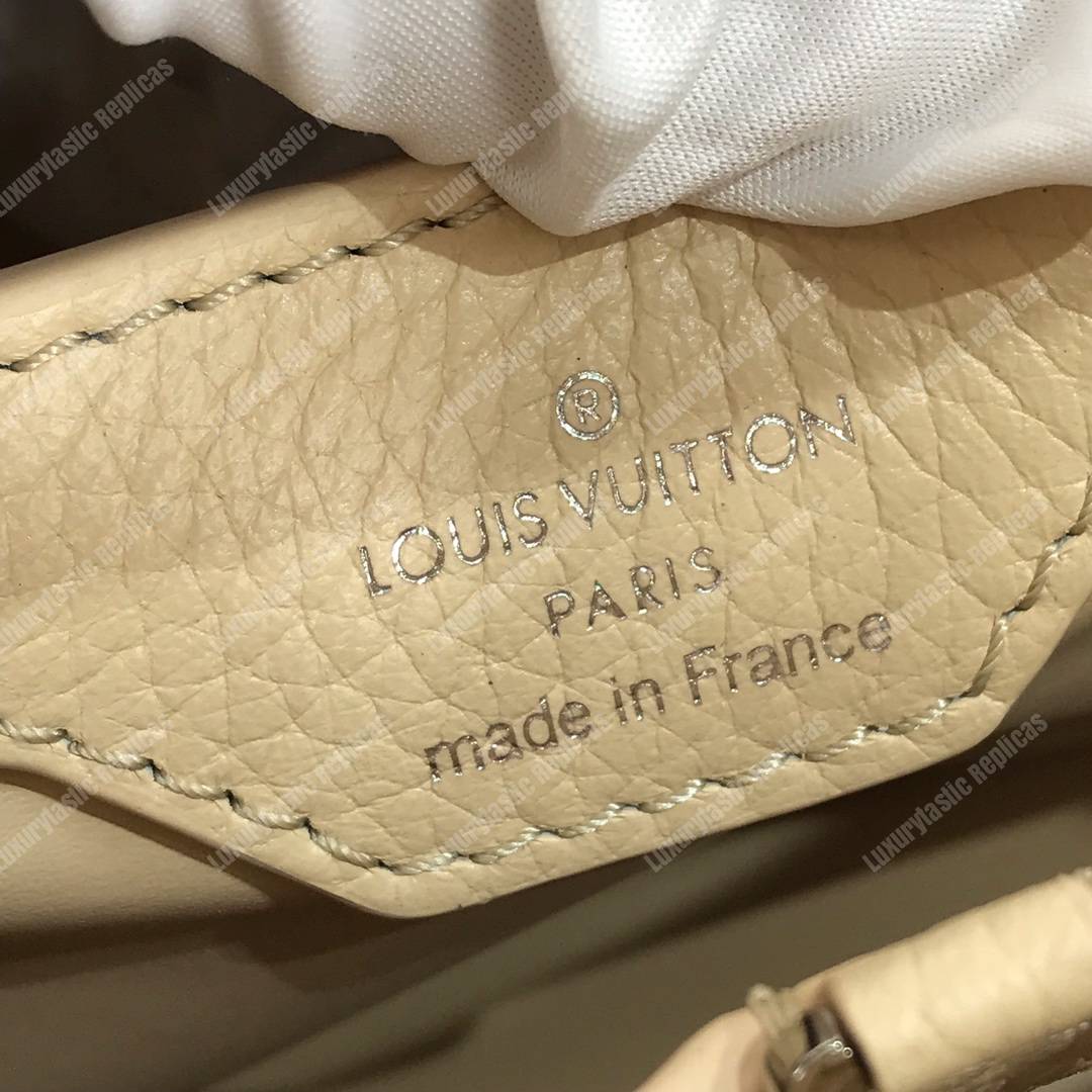 LV Capucines BB Taurillon Leather Python Galet Gray