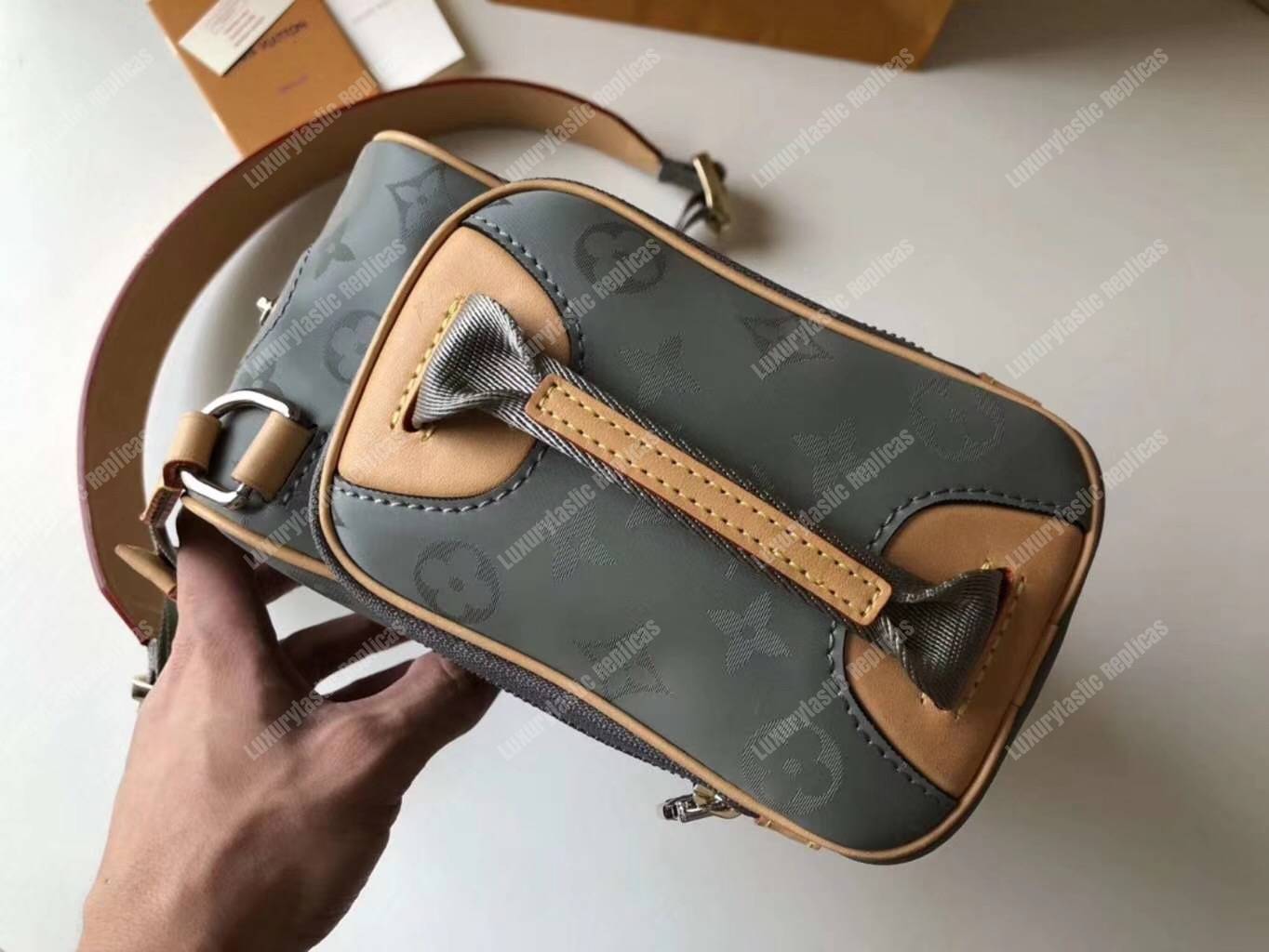 LV Camera Bag Monogram Titanium