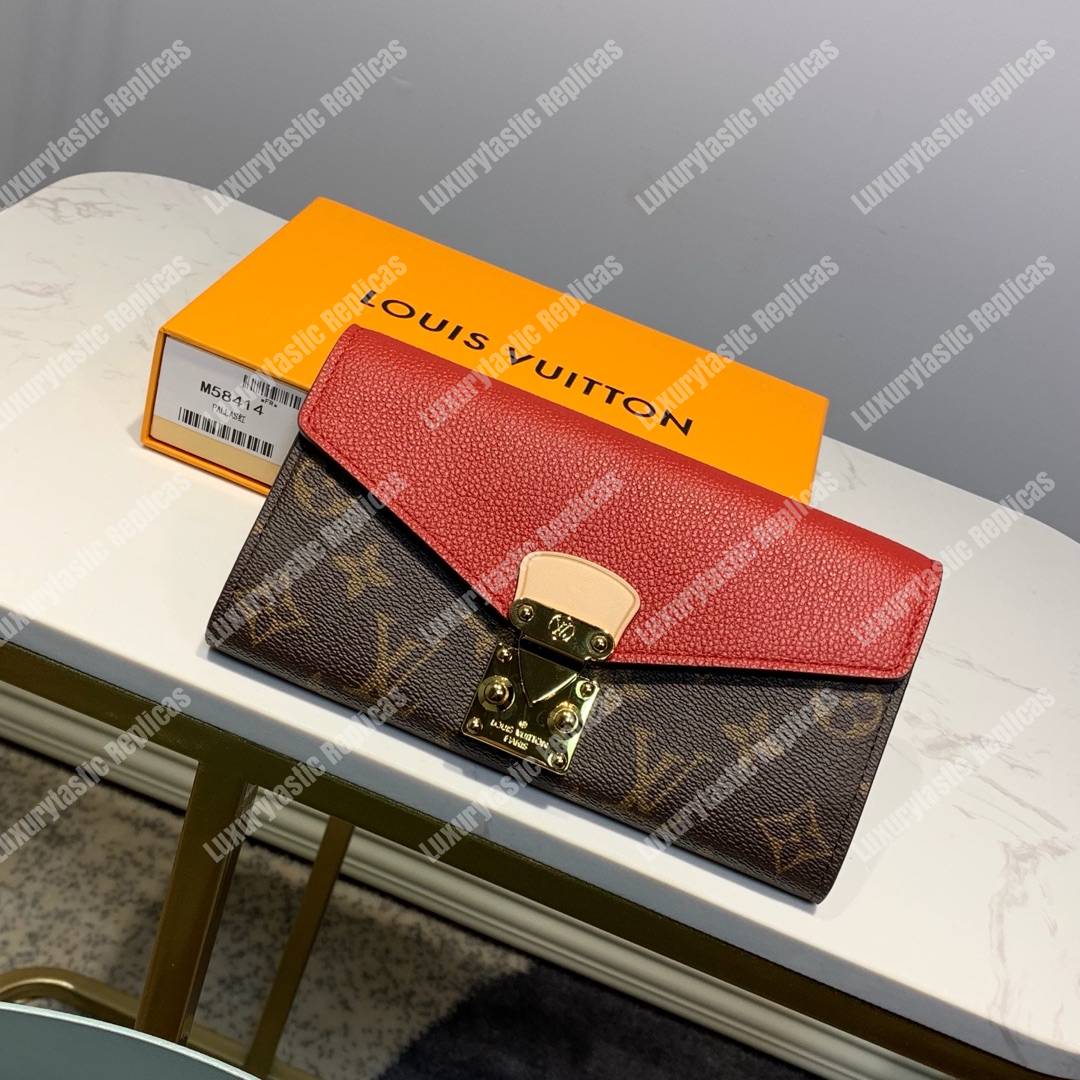 LV Pallas Wallet Monogram Canvas Cerise