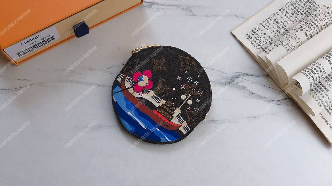 LV Round Coin Purse Holiday Edition