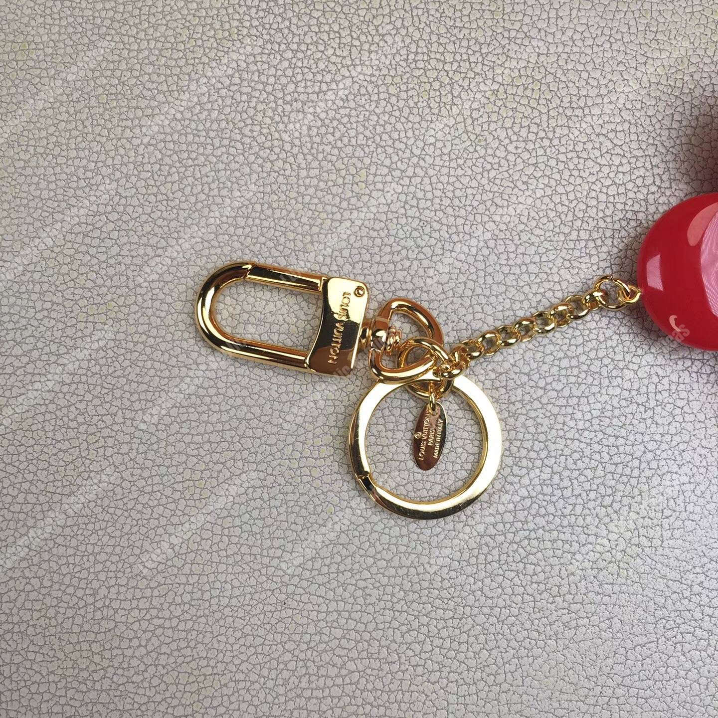 LV Vivienne Bag Charm and Key Holder Red