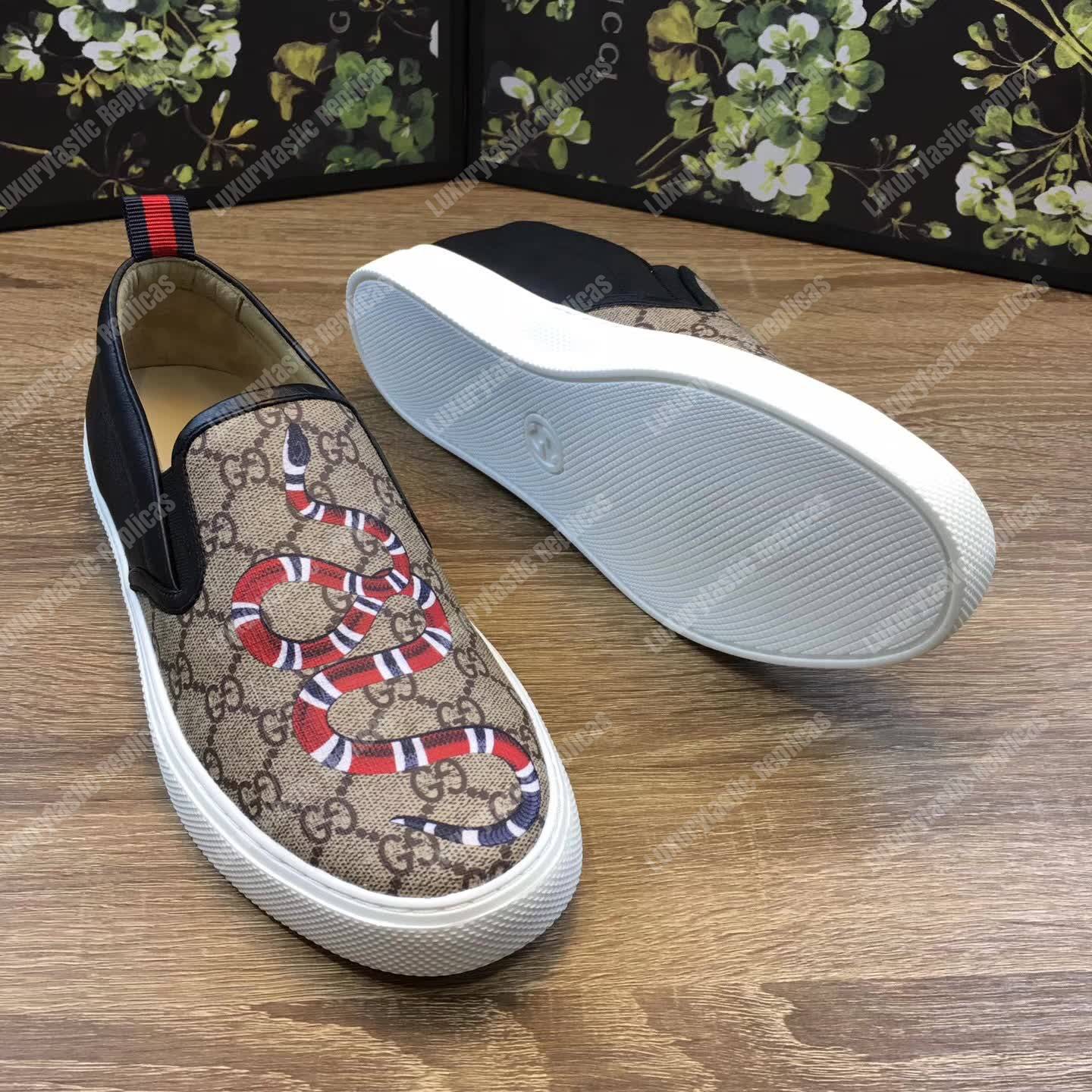 G*u*i gg sup*e snake slip-on sneaker