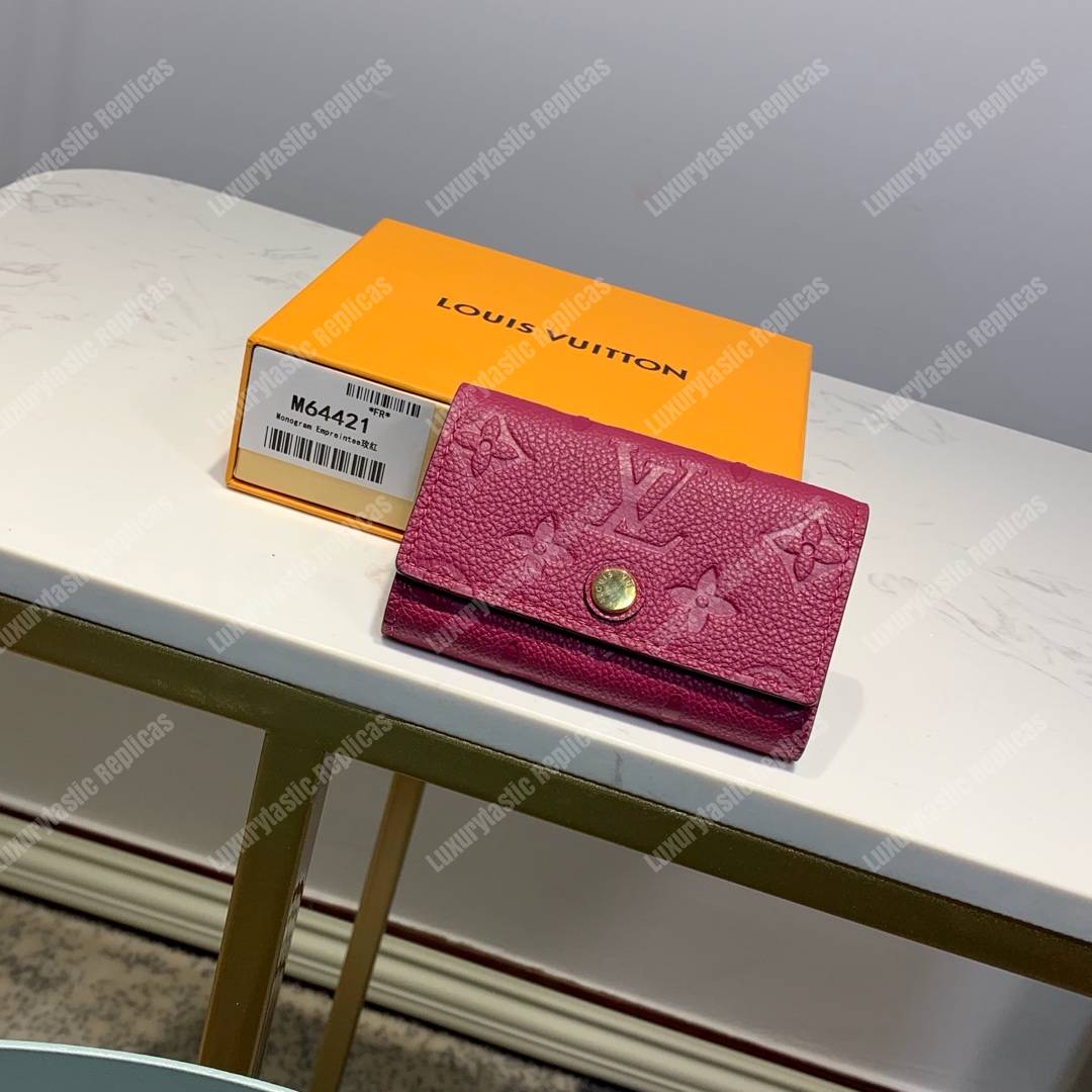 LV 6 KEY HOLDER Monogram Empreinte leather Fuchsia