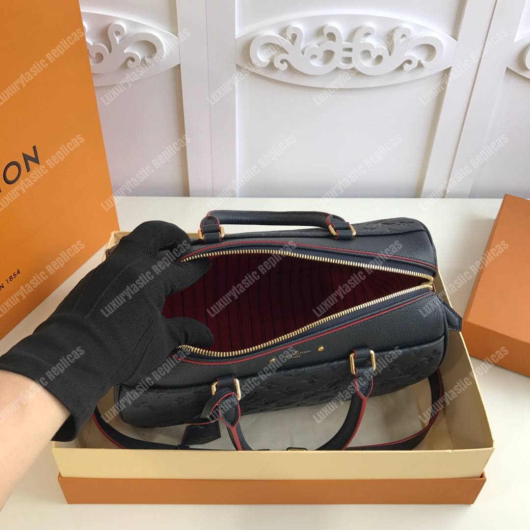 LV Speedy Bandouliere 30 Monogram Empreinte Leather Noir