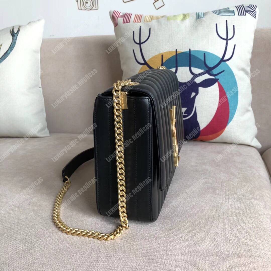 Saint Laurent Vicky Large Black