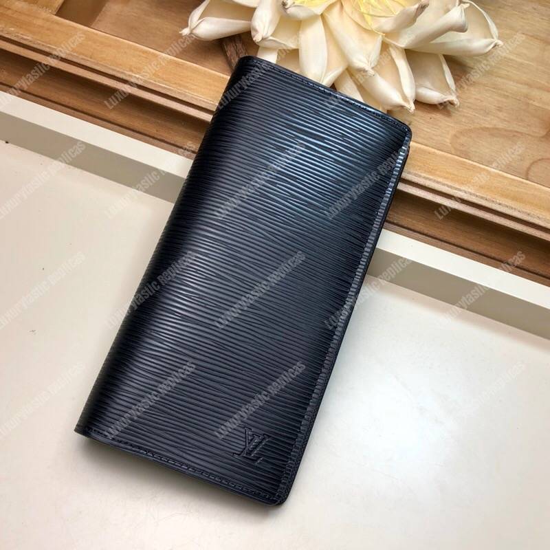LV Brazza Wallet Epi Leather Noir