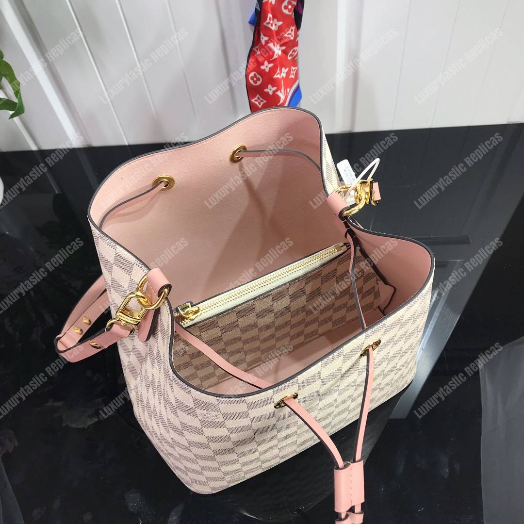 LV Noé BB Damier Azur Canvas Eau de Rose